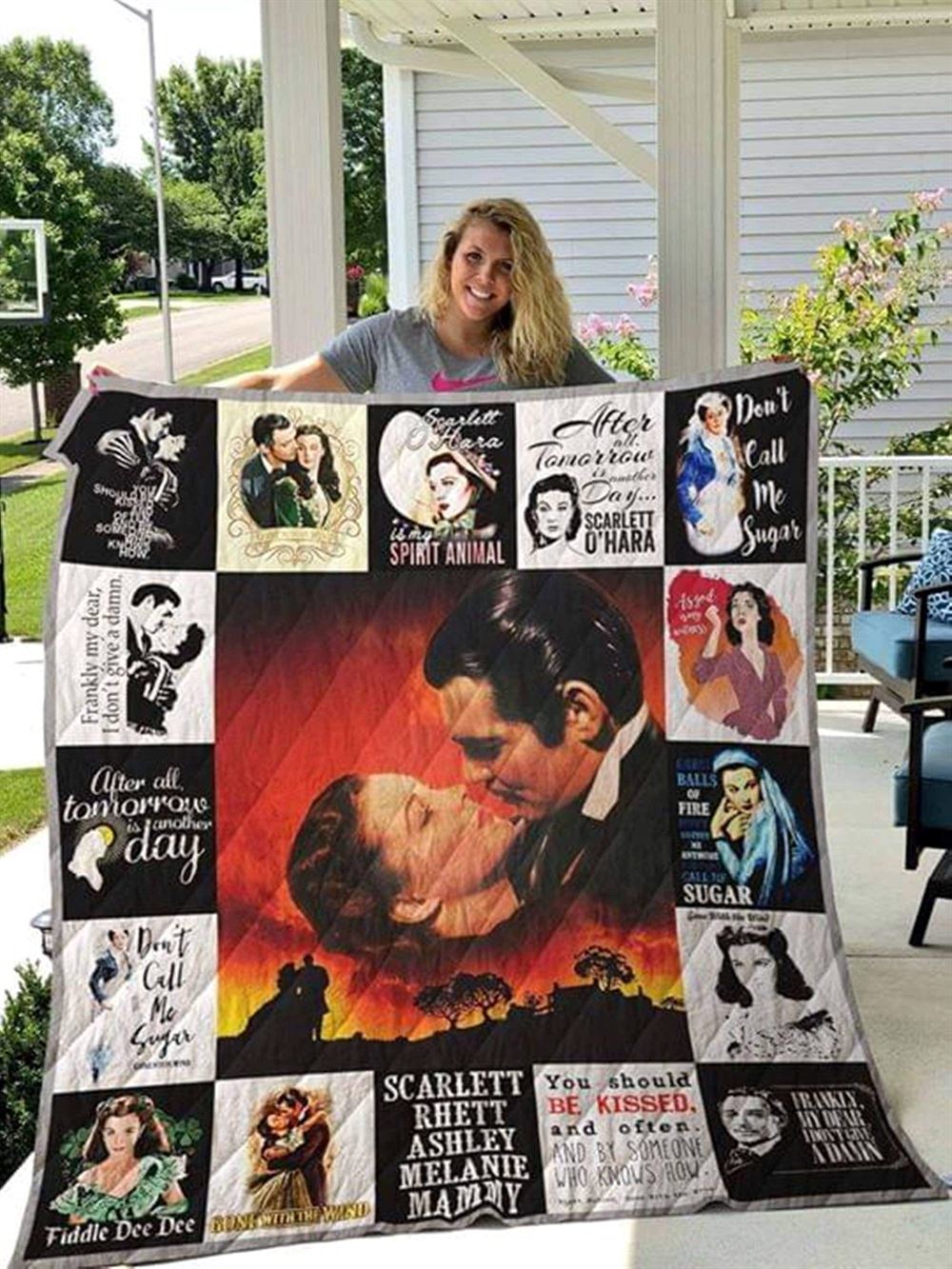 Gone With The Wind Fleece Blanket Scarlett Ohara Rhett Butler Blanket For Bed Couch Sofa Christmas Gifts Birthday Gifts