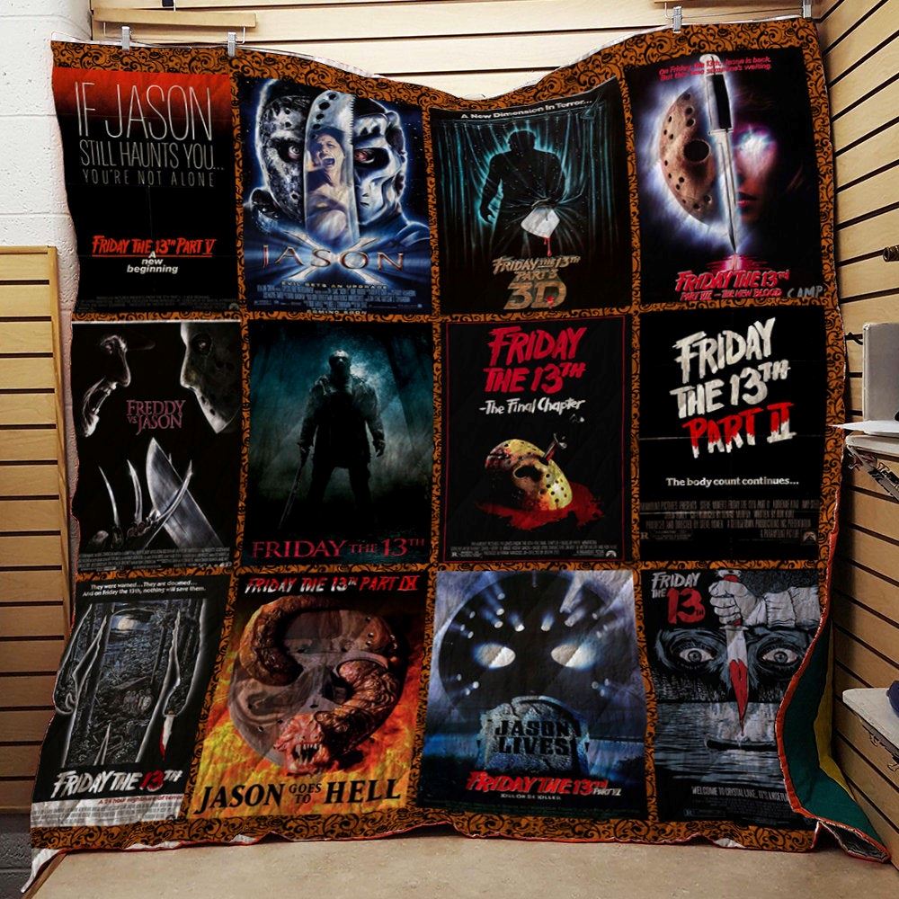 Halloween Friday The 13th Quilt Fleece Blanket House Decoration