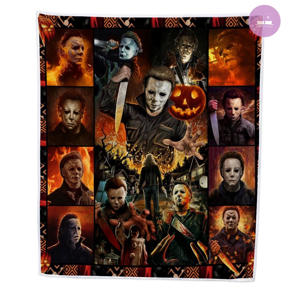 Halloween Michael Myers Quilt Michael Myers Halloween Blanket Michael Myers Halloween Gifts Halloween Movie Quilt Blanket