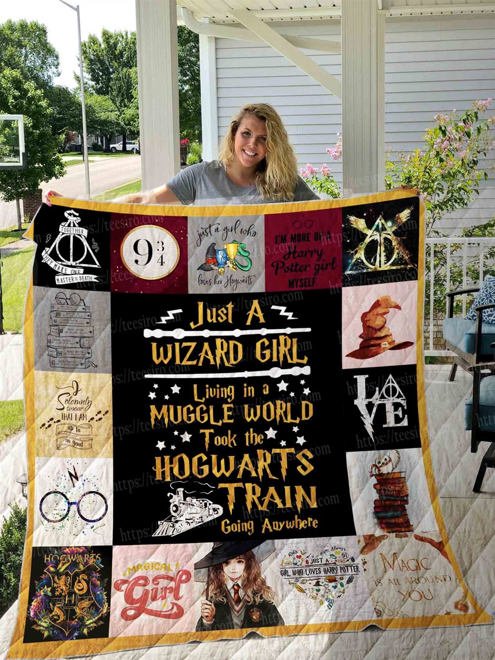 Harry Potter Girl Quilt Blanket 01