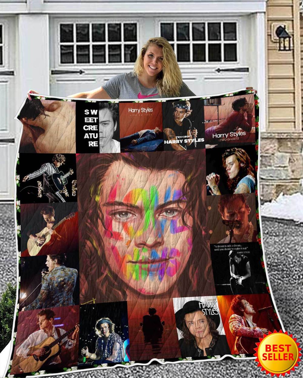 Harry Styles Love Quilt Blanket