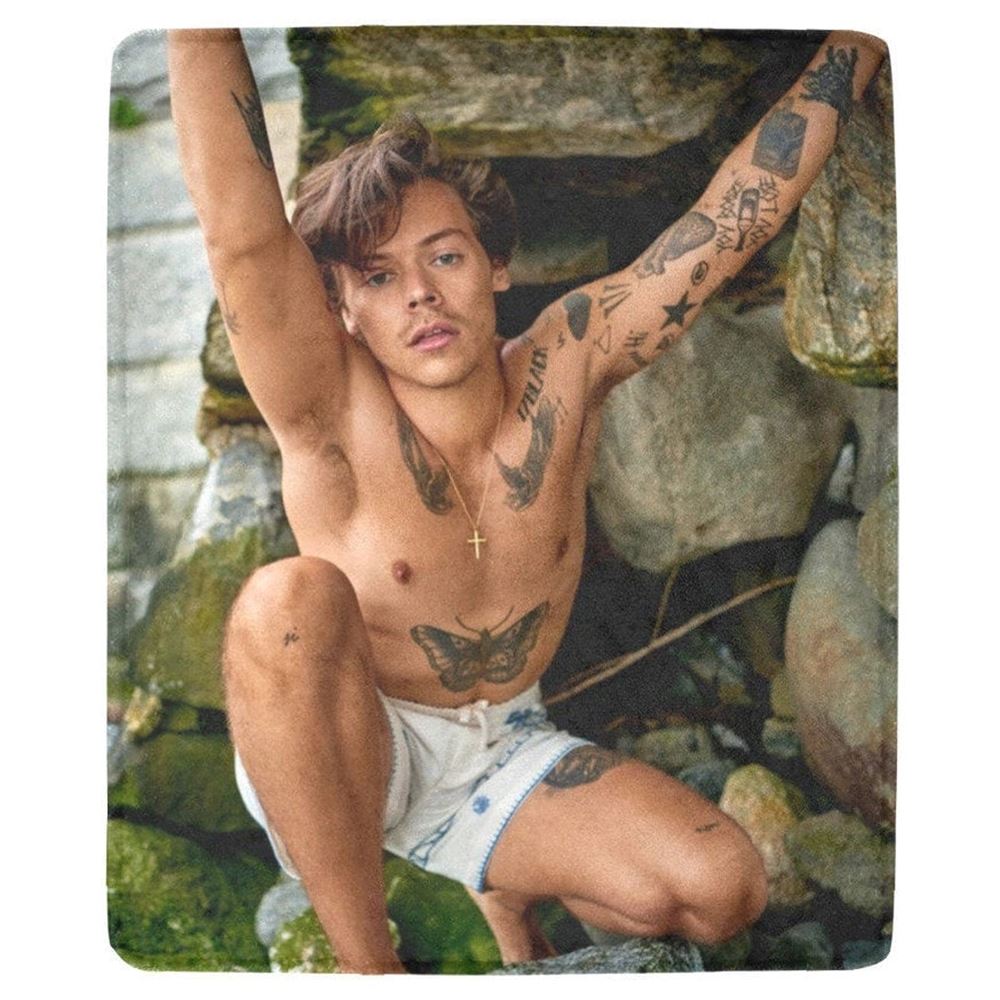 Harry Styles Tattoo 2021 Fleece Blanket