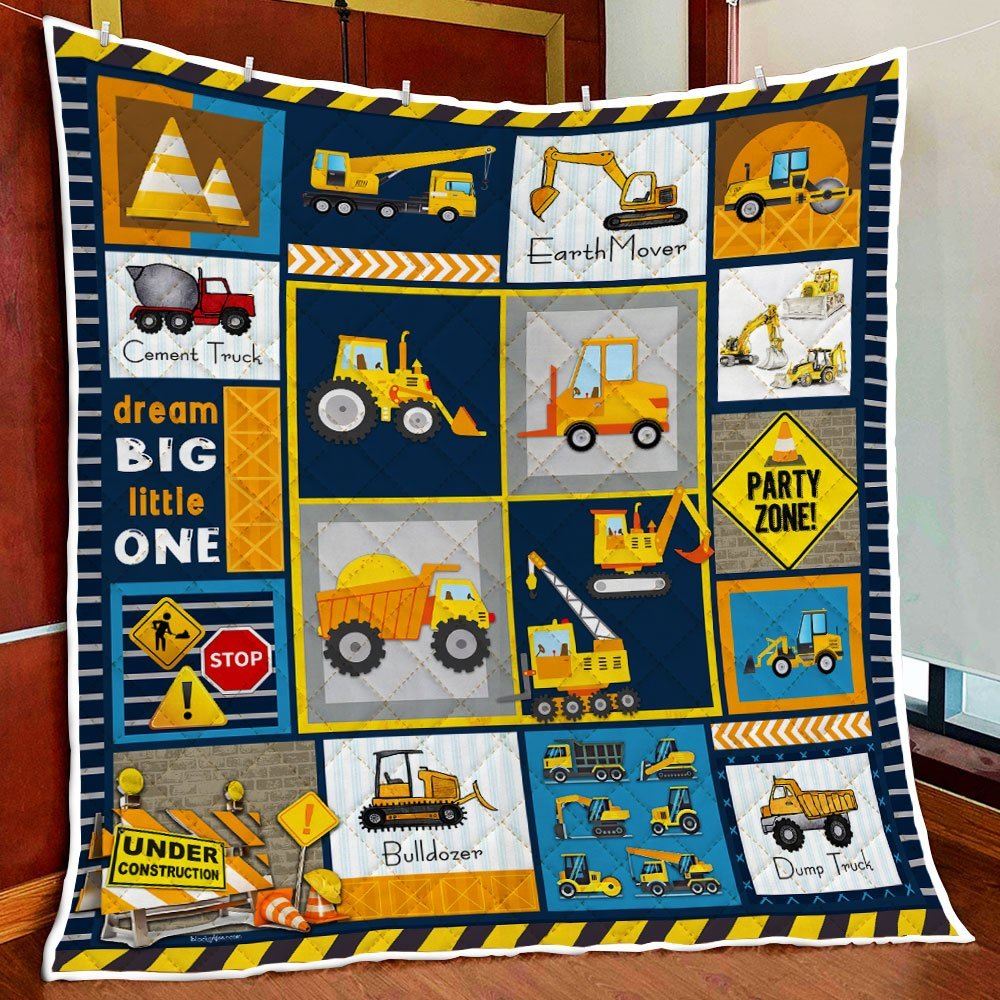 Heavy Equipment Quilt Blanket