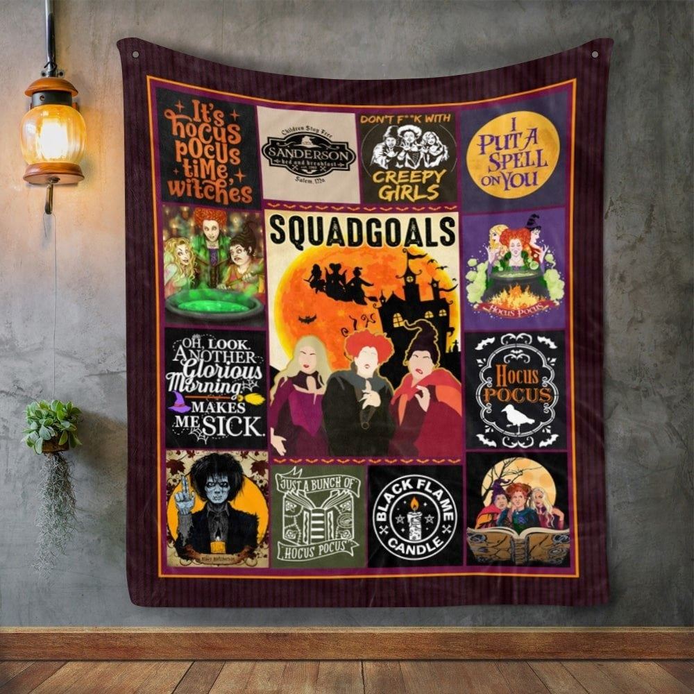 Hocus Squad Goals Pocus Halloween Blanket House Decoration