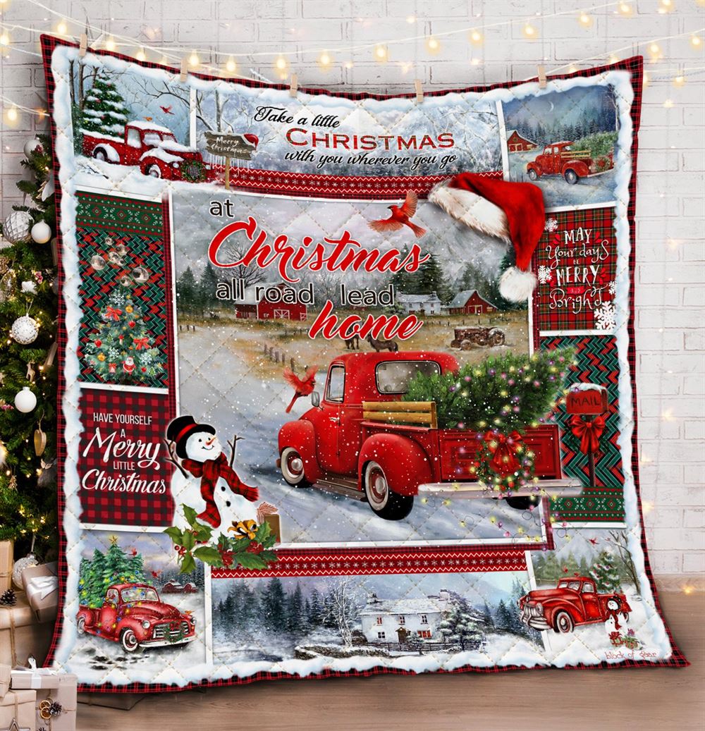 Home For Christmas Quilt Blanket