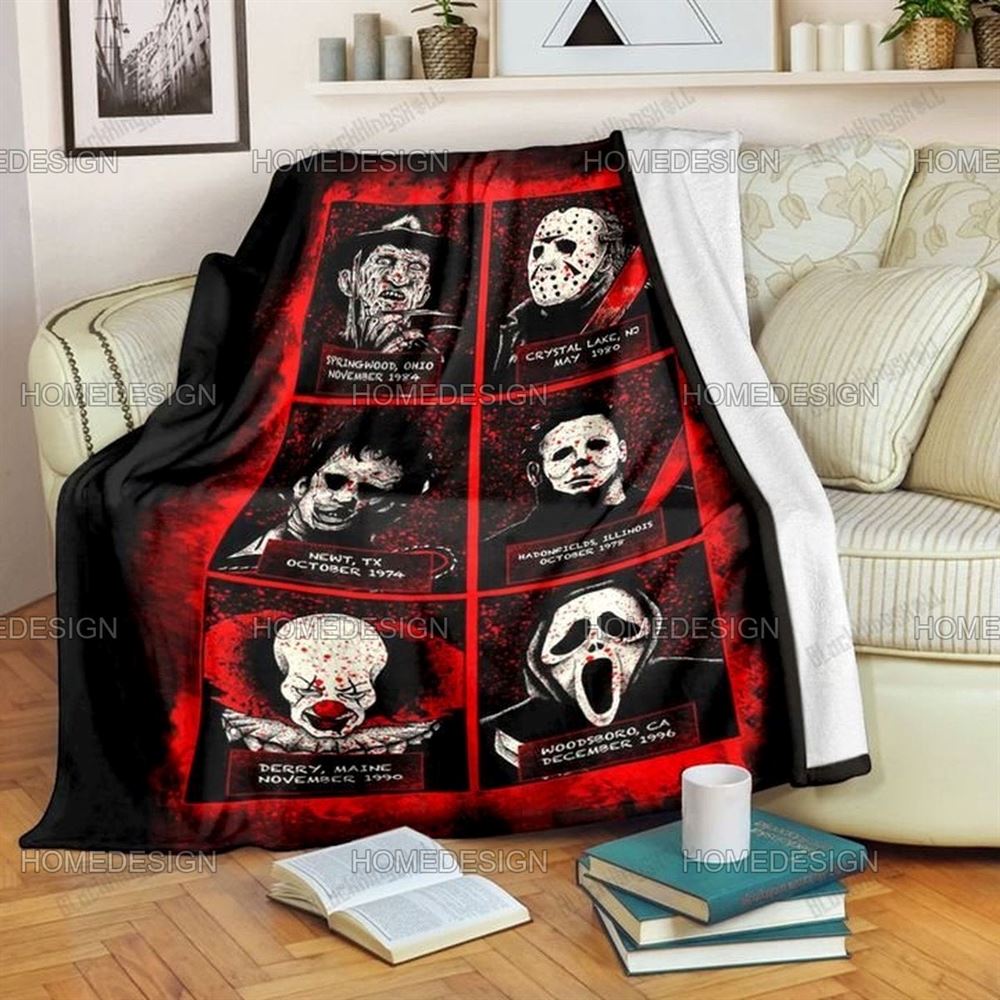 Horror Scary Movies Halloween Blanket House Decoration