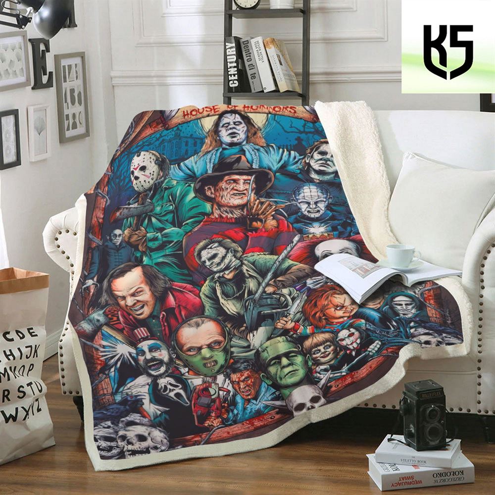 House Of Horrors Halloween Blanket Decoration