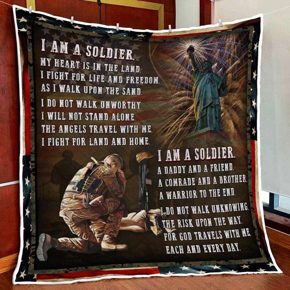 I Am A Soldier Quilt Blanket