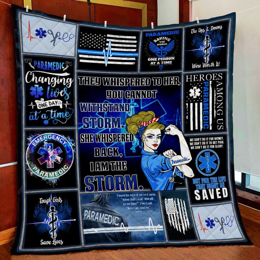 I Am The Storm Paramedic Quilt Blanket