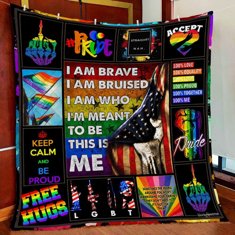 I Am Who Im Meant To Be Lgbt Quilt Blanket--v5npm