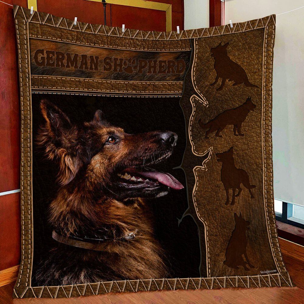 I Love German Shepherd Quilt Blanket