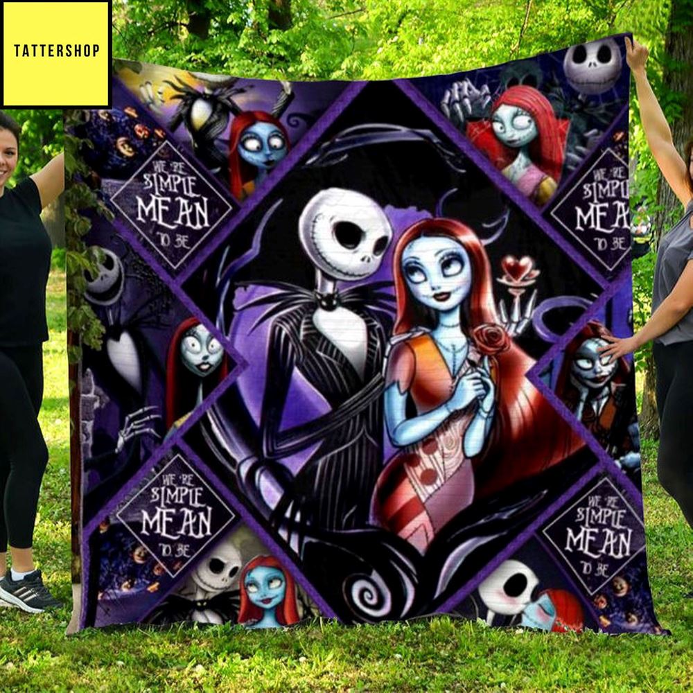 Jack Skellington And Sally Halloween Blanket House Decoration