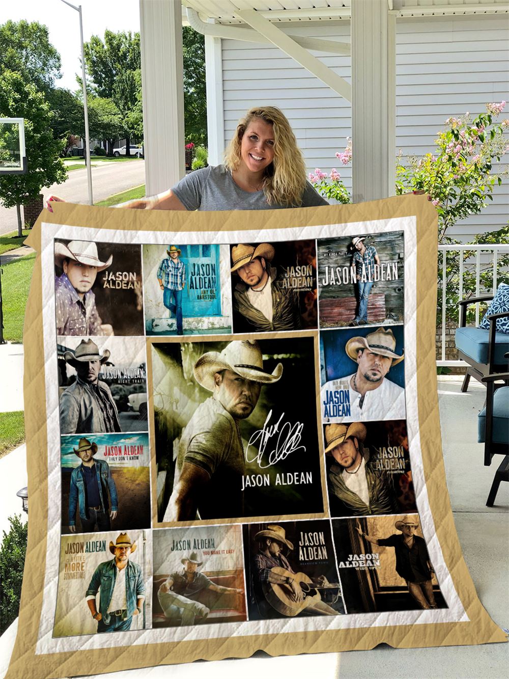 Jason Aldean Quilt Blanket I1d2