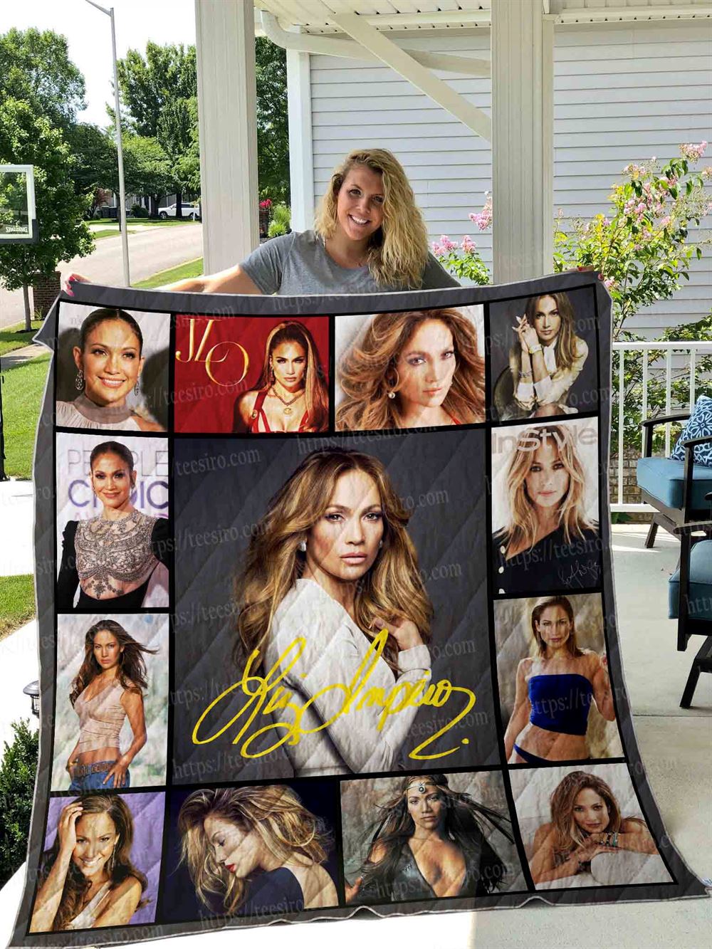 Jennifer Lopez Quilt Blanket 01