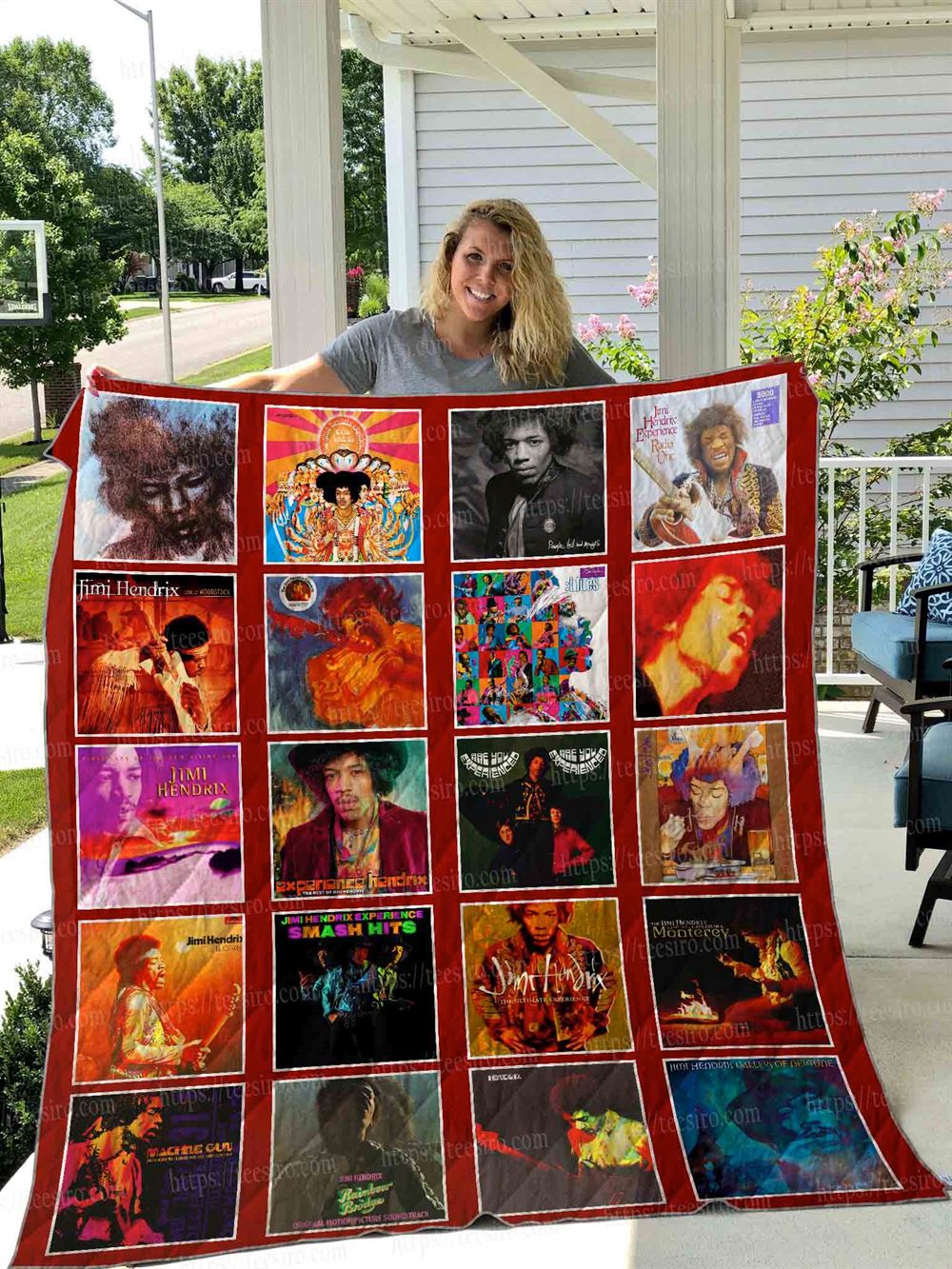 Jimi Hendrix Quilt Blanket 01