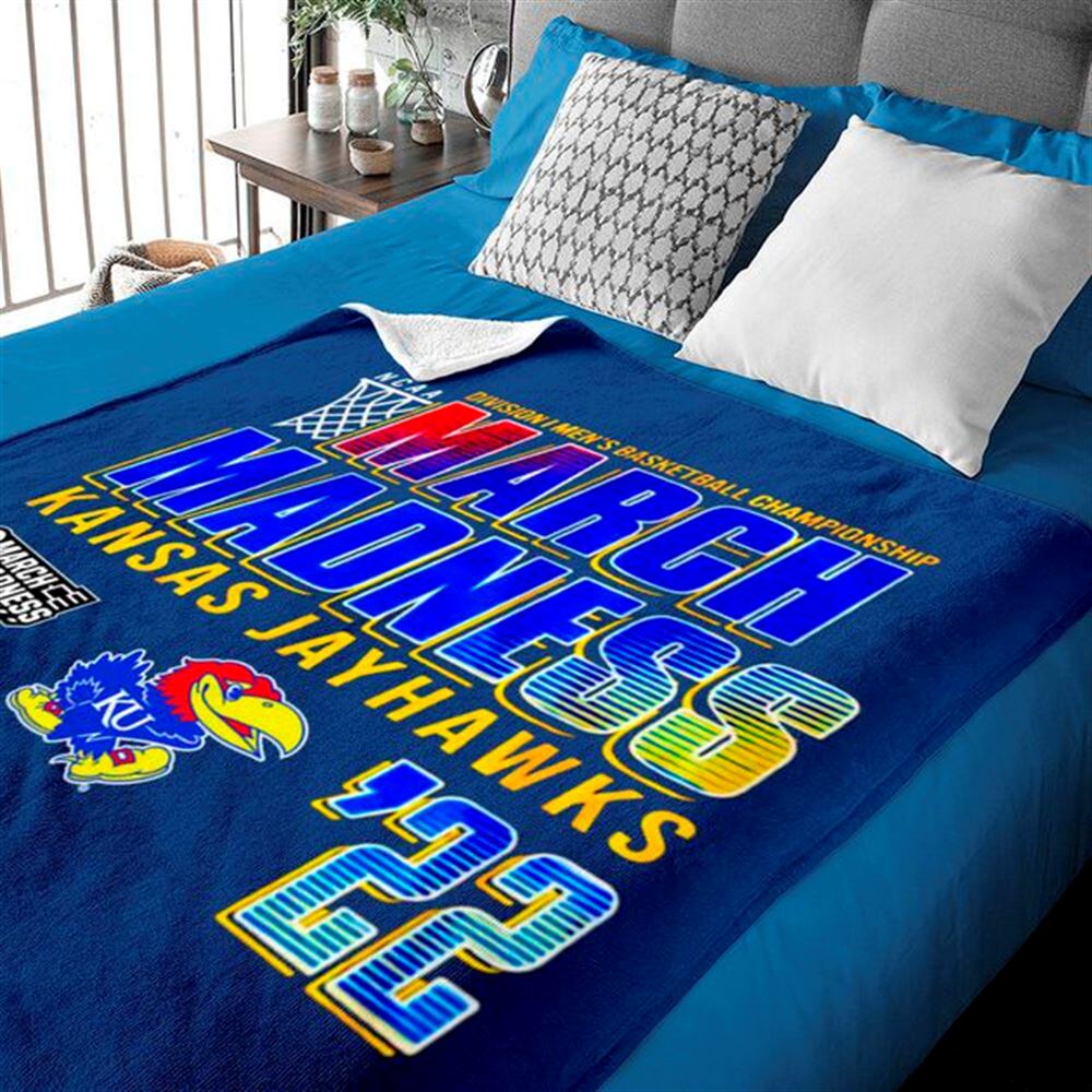 Kansas Jayhawks 2022 March Madness Champs Blanket