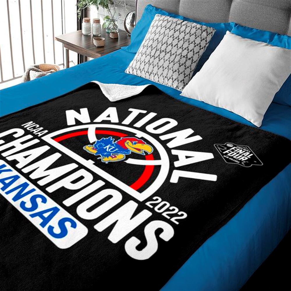 Kansas Jayhawks Champions National 2022 Baby Blanket