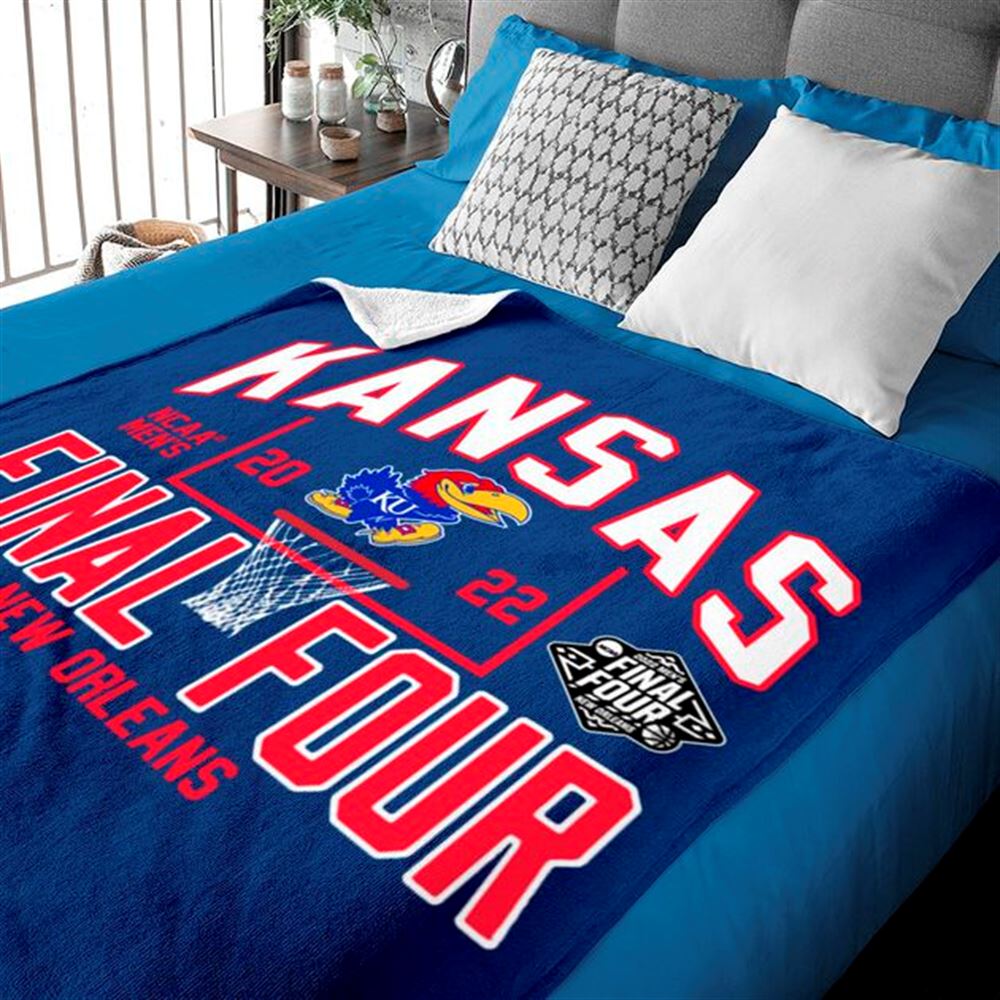 Kansas Jayhawks Final Four March Madness 2022 Blanket