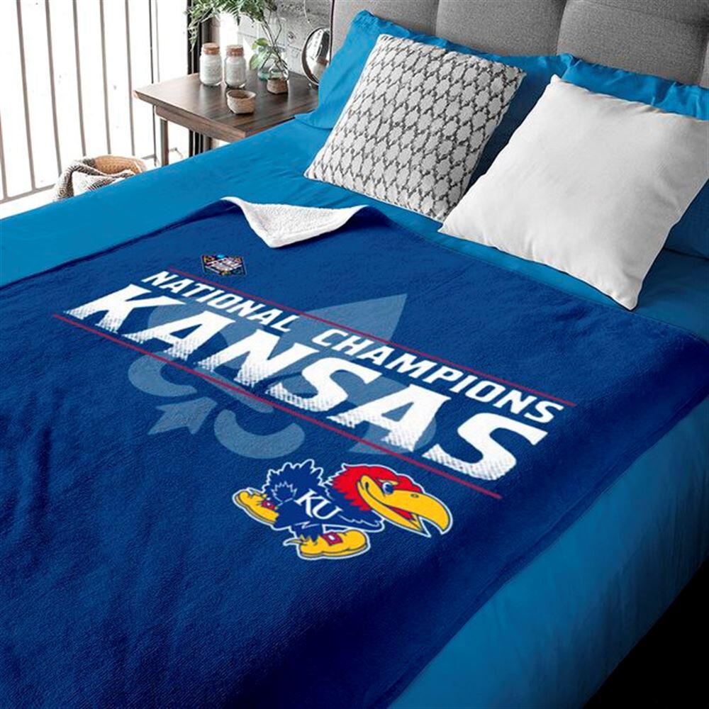 Kansas Jayhawks National Champions 2022 Blanket