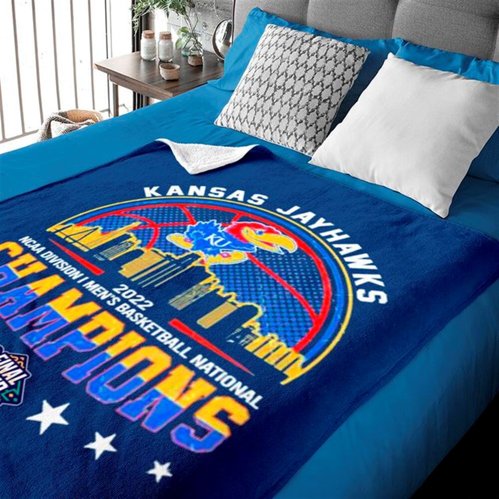 Kansas Jayhawks National Champions 2022 Ncaa Divison Blanket