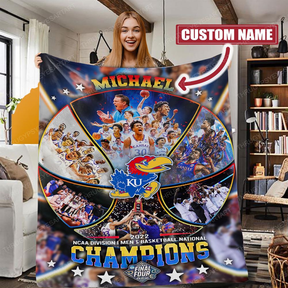 Kansas Wins 2022 Ncaa Mens Basketball Championship Blanket