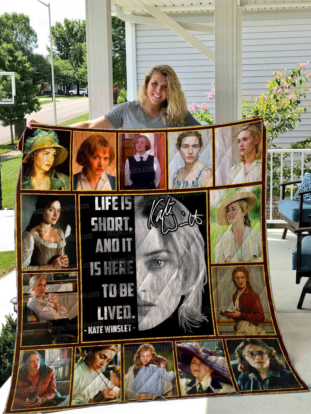 Kate Winslet Quilt Blanket 01