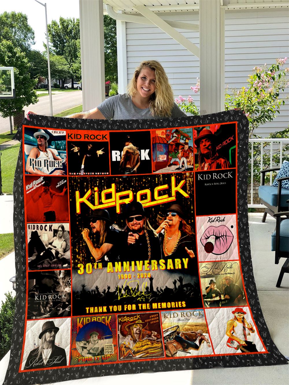 Kid Rock Quilt Blanket I1d1