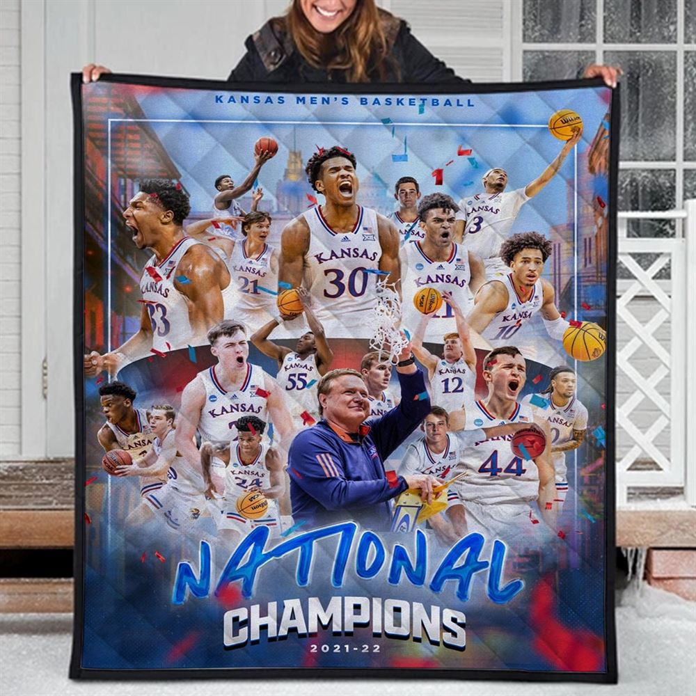 Ku Championship 2022 Kansas University Basketball Blanket