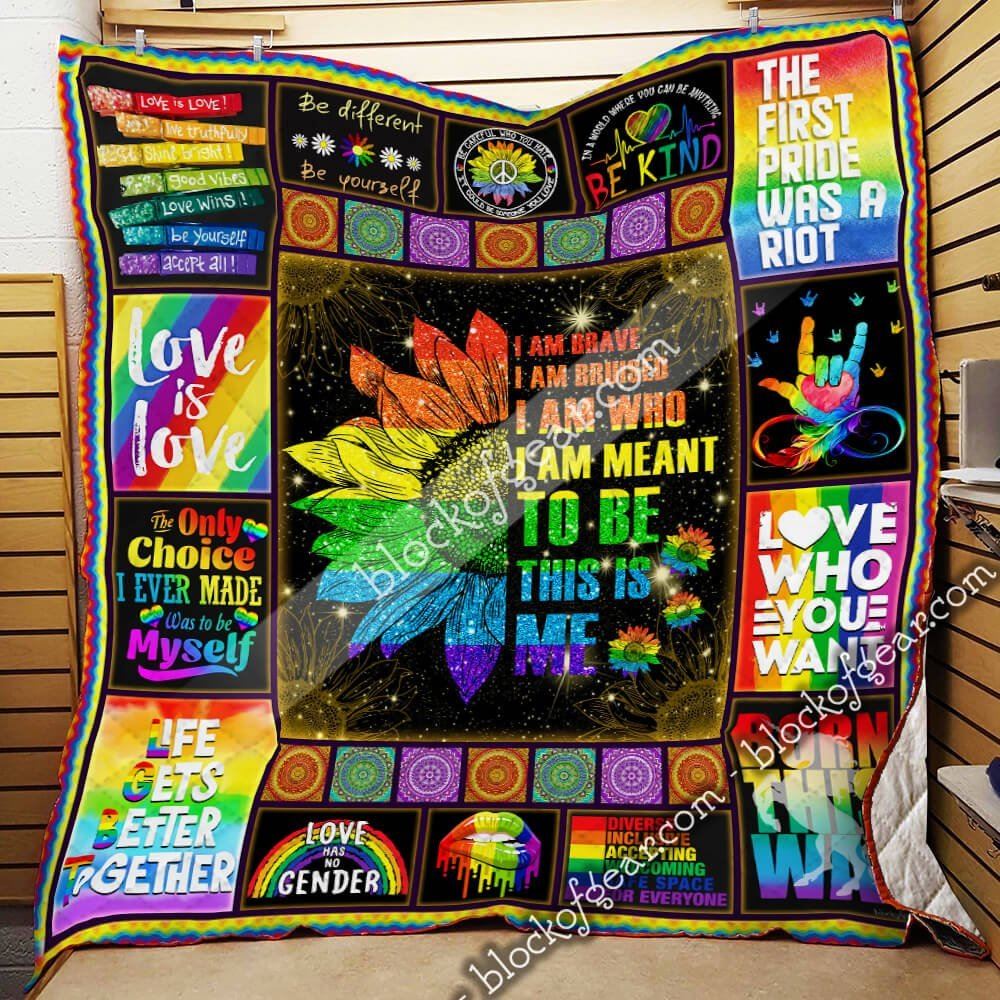 Lgbt Pride This Is Me I Am Brave… Quilt Blanket