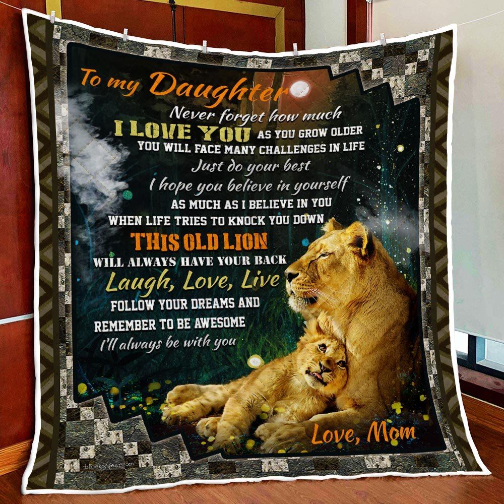 Like Mother Like Daughter Lion Quilt Blanket