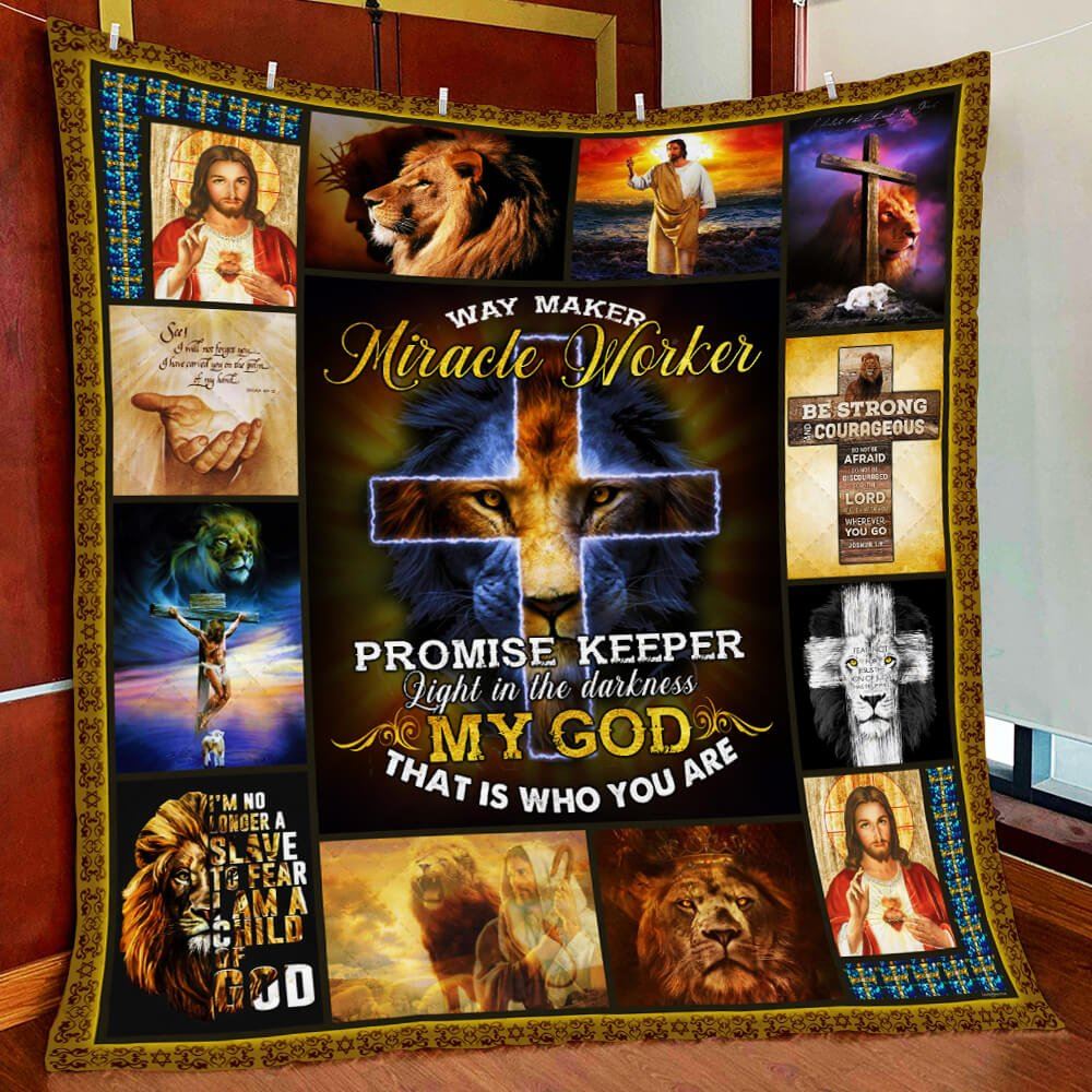 Lion A Child Of God My God That Is Who You Are Quilt Blanket