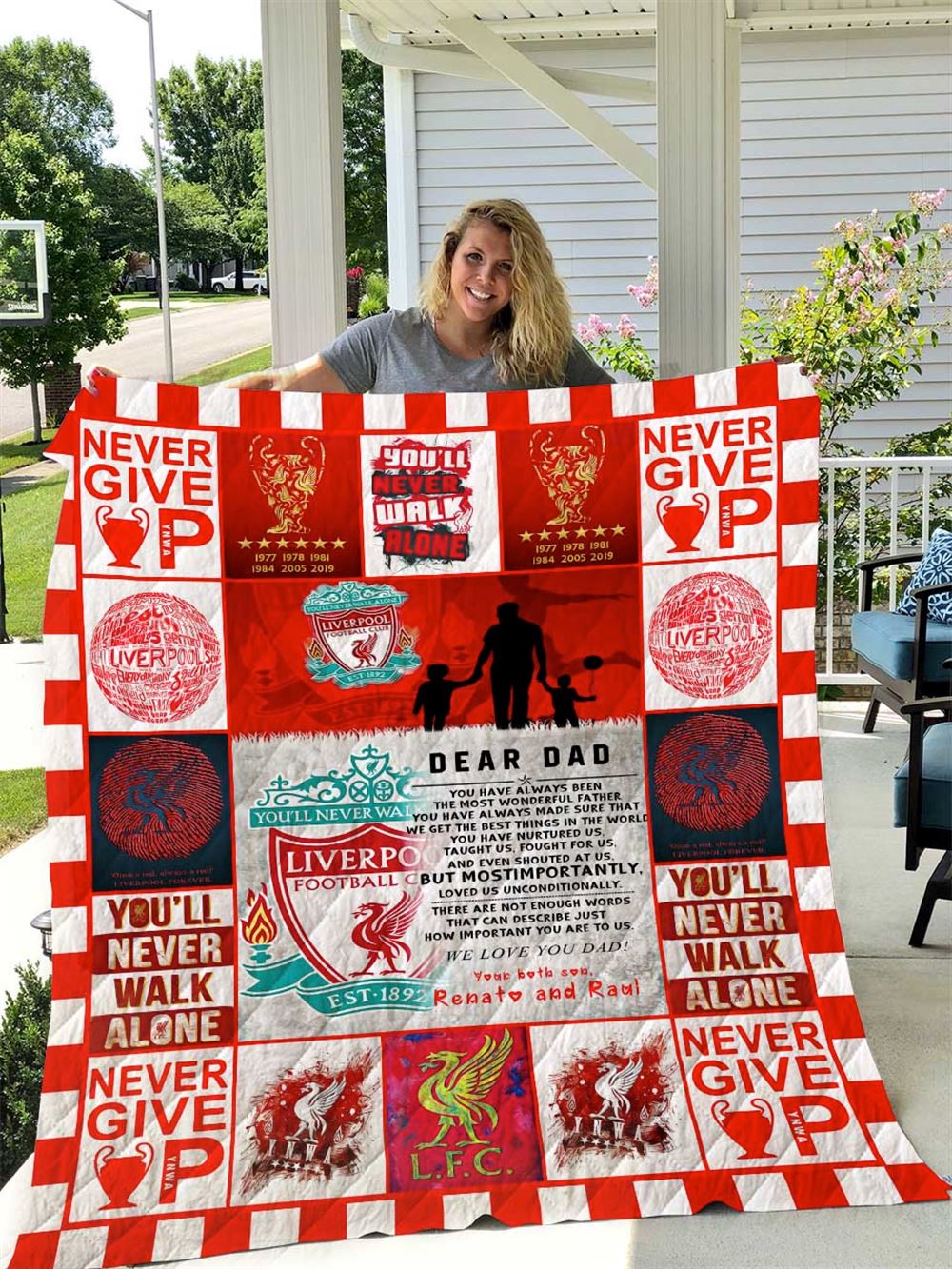 Liverpool To My Dad Love Sons Quilt