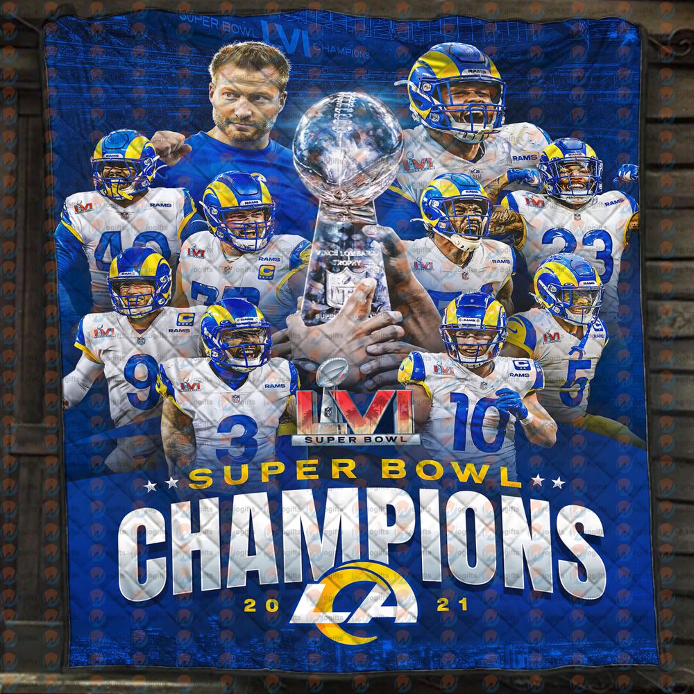 Los Angeles Rams Super Bowl Lvi Champions Blanket