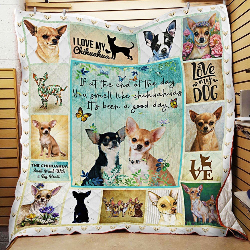 Love Chihuahuas Quilt Blanket