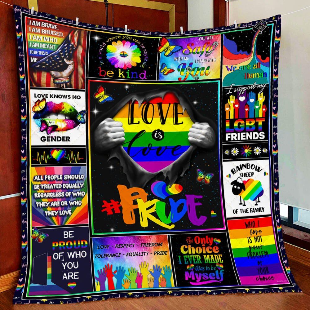 Love Is Love Lgbt Pride Quilt Blanket