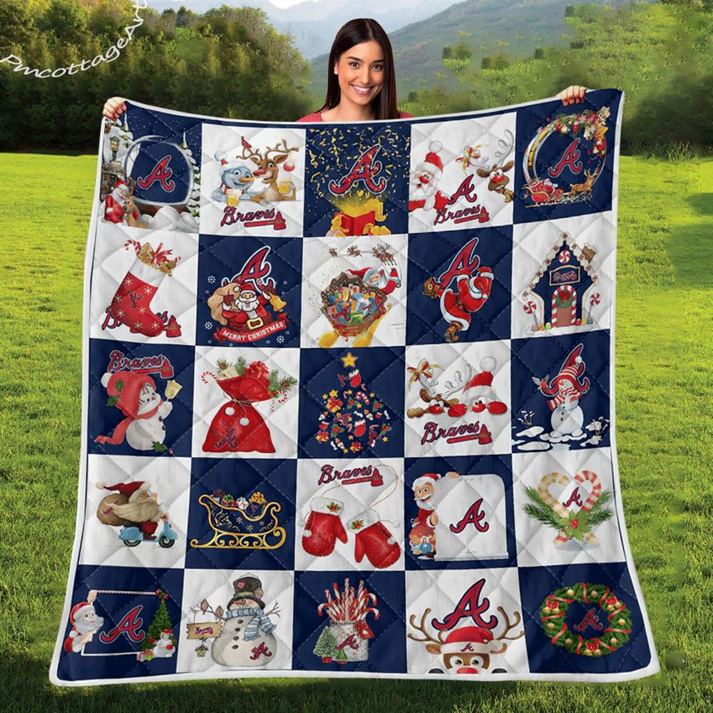 Mlb Atlanta Braves Christmas Blanket