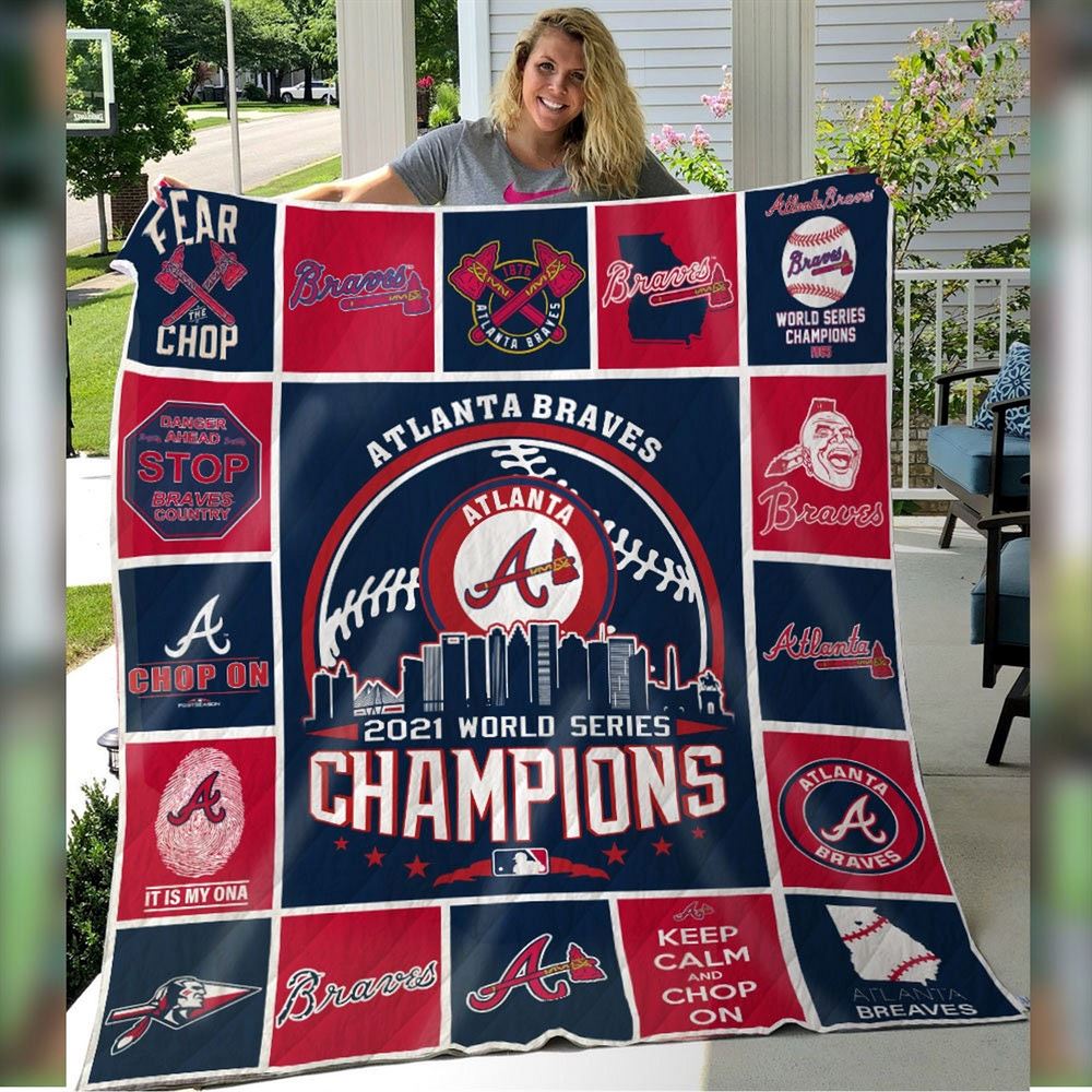 Mlb Atlanta Braves World Series 2021 Blanket Gift For Friends