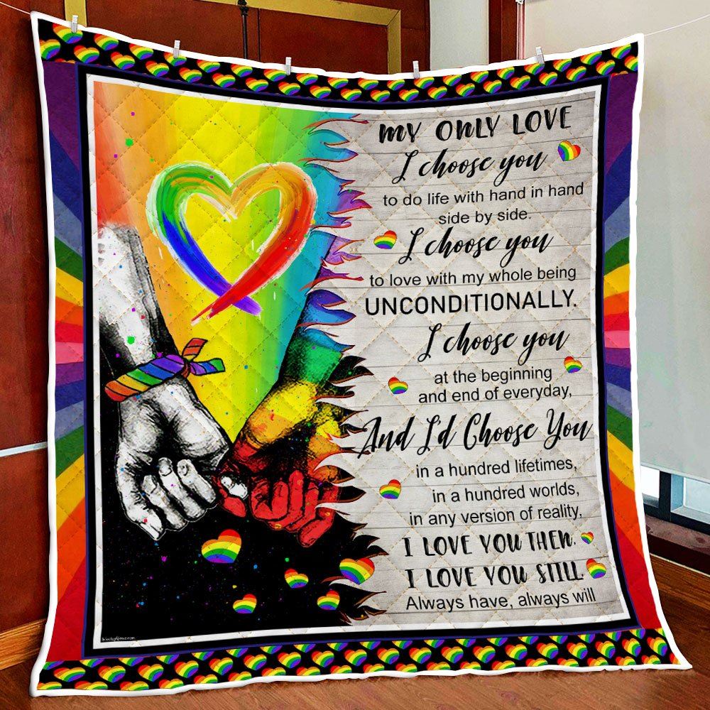 My Only Love My Rainbow Lgbt Quilt Blanket