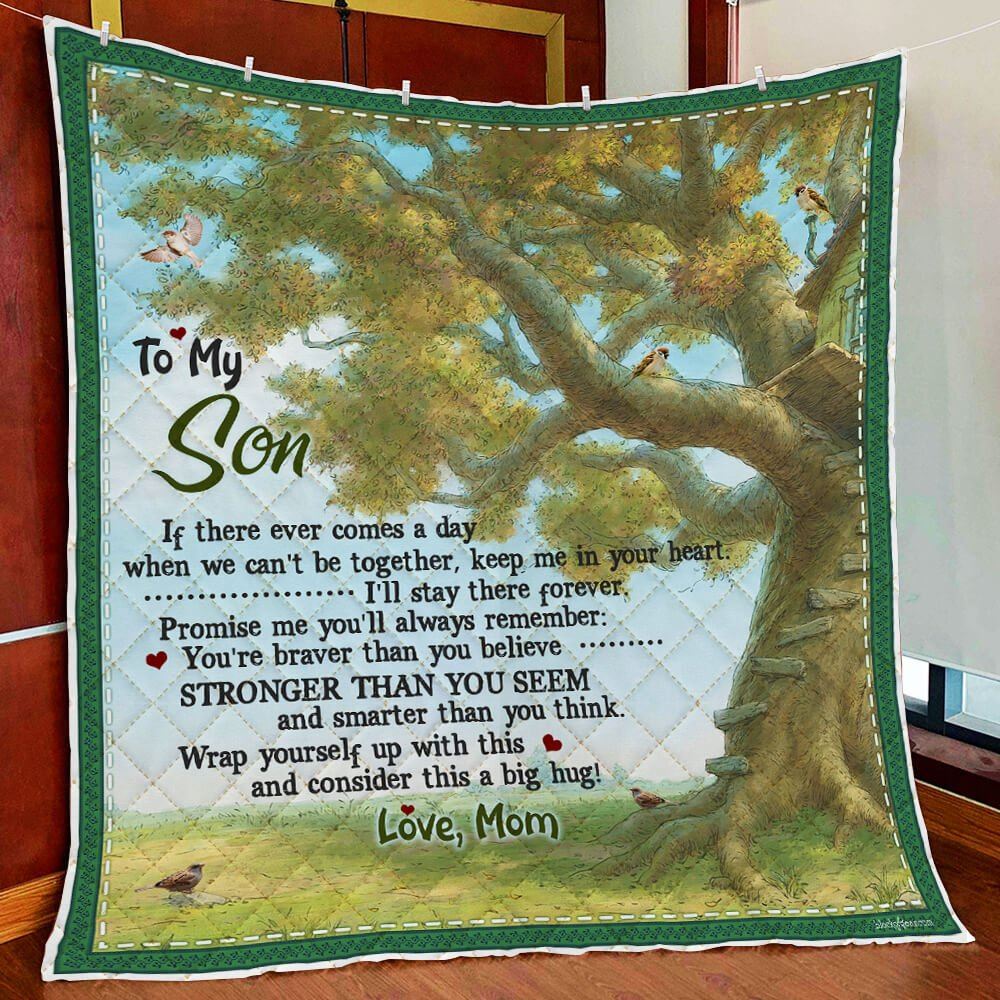 My Son Ill Always Be With You Quilt Blanket