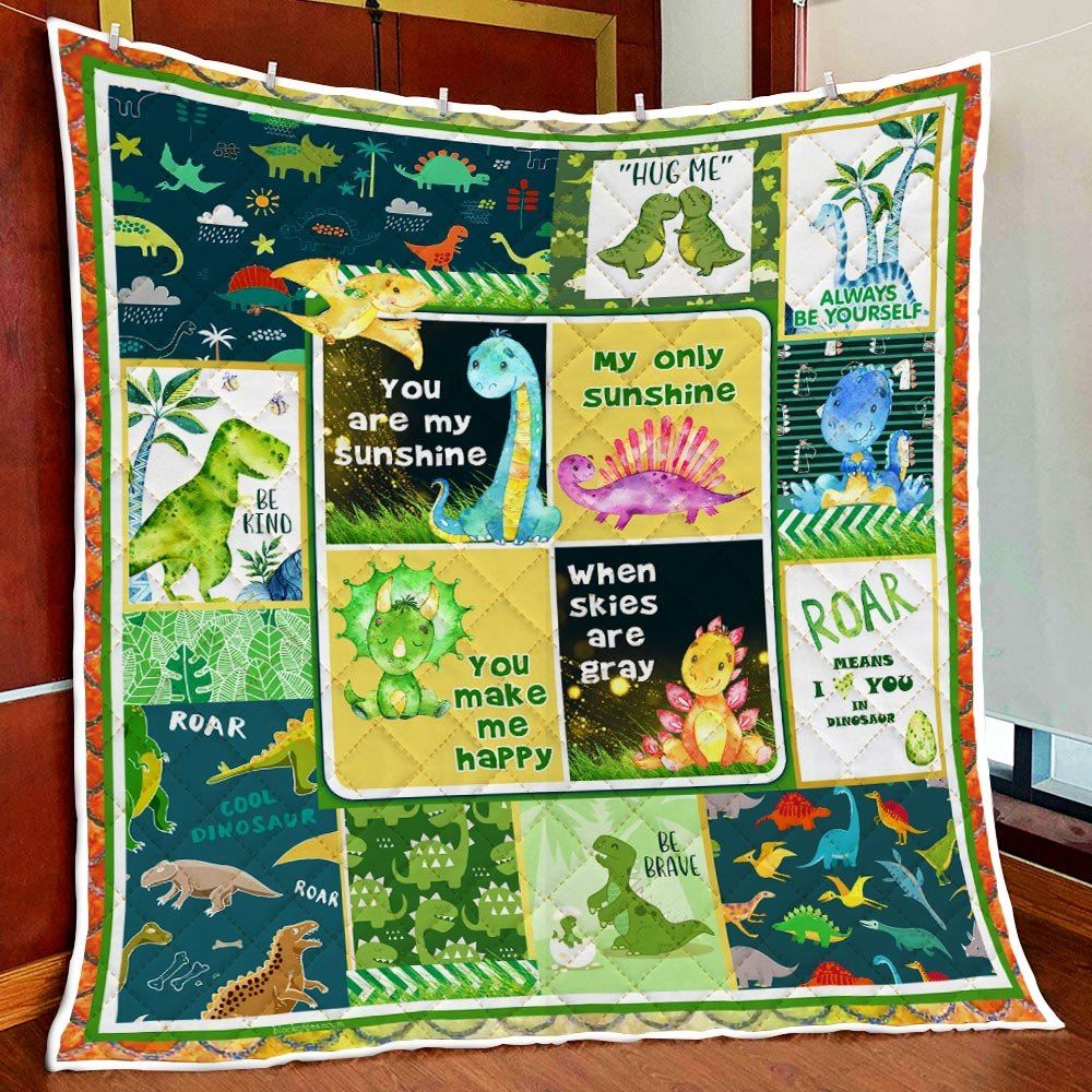 My Sunshine Dinosaur Quilt Blanket