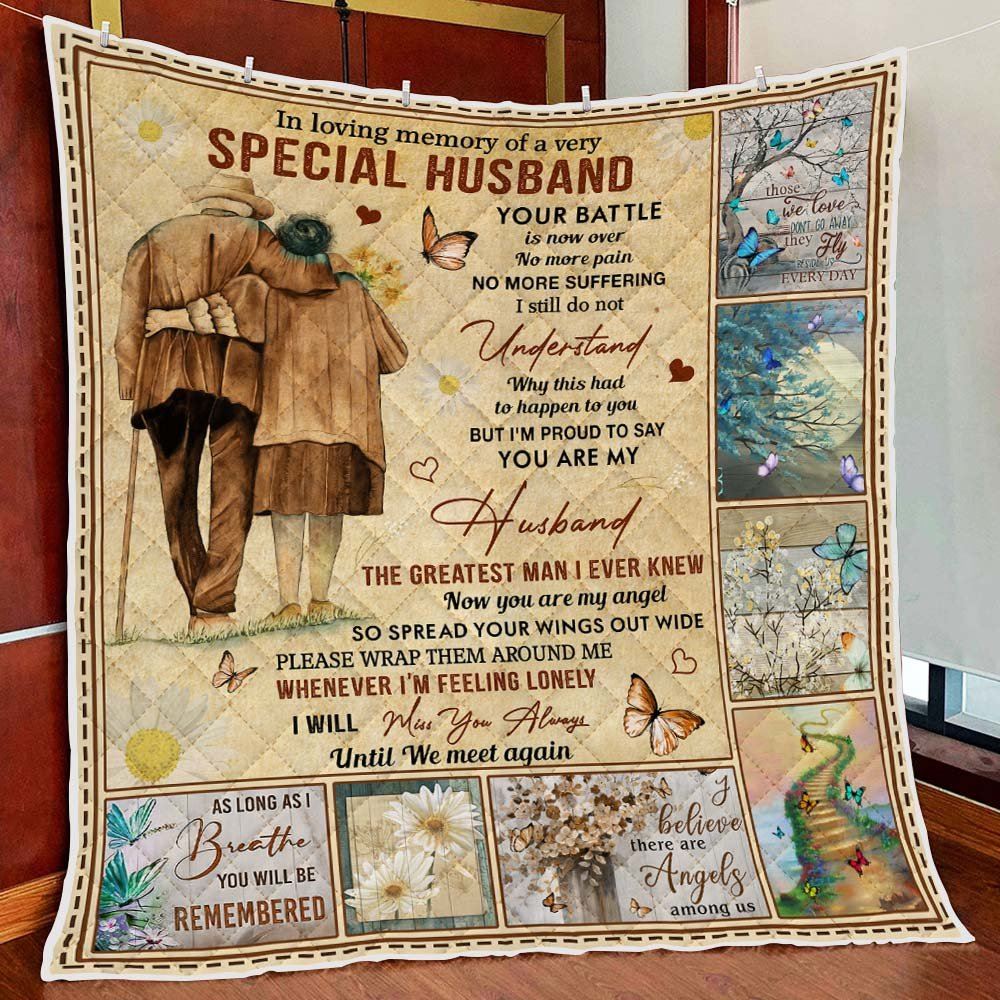 My Very Special Husband In Heaven Quilt Blanket