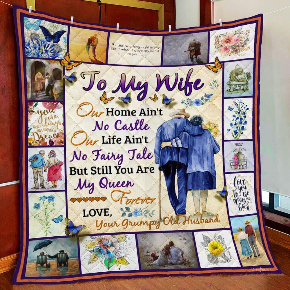 My Wife You Are My Queen Forever Quilt Blanket