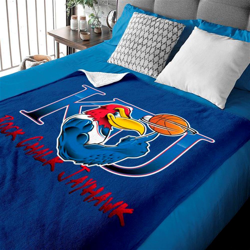 National Champions Kansas Jayhawks Rock Chalk Blanket