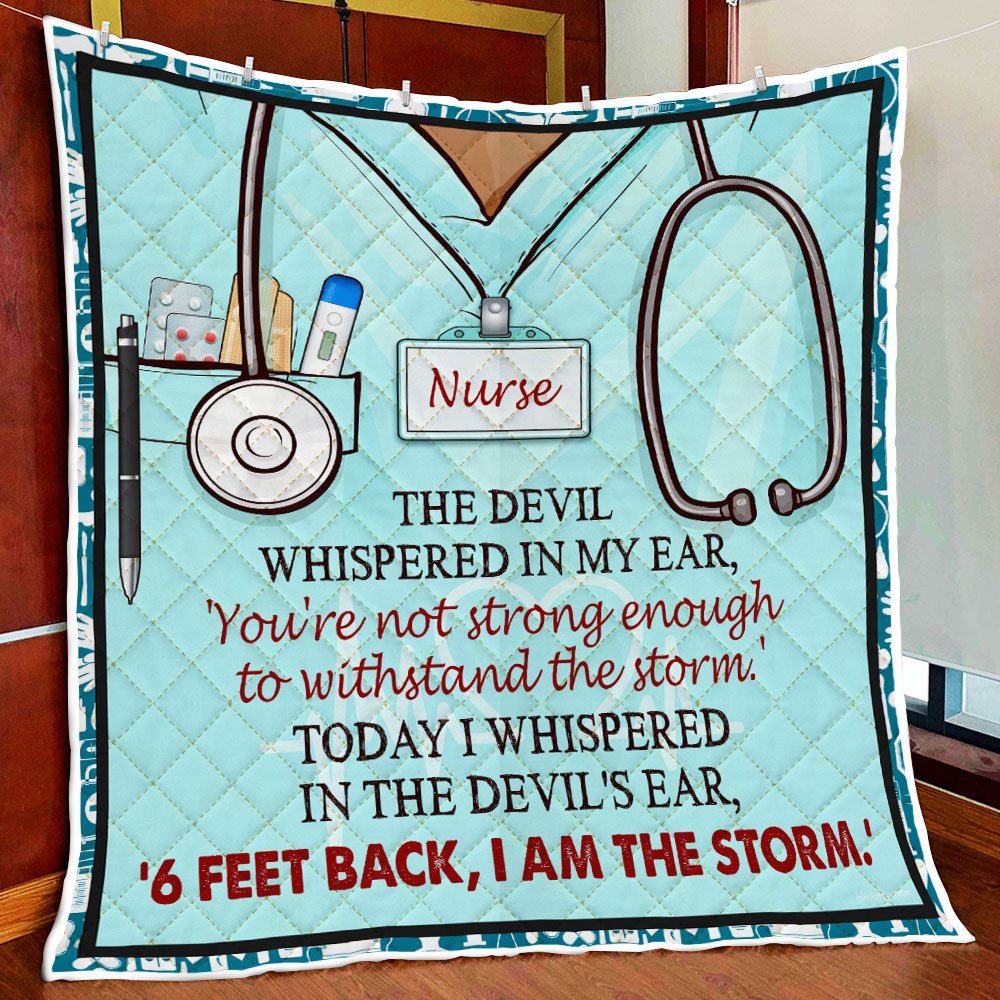 Nurse I Am The Storm Quilt Blanket--58cyq