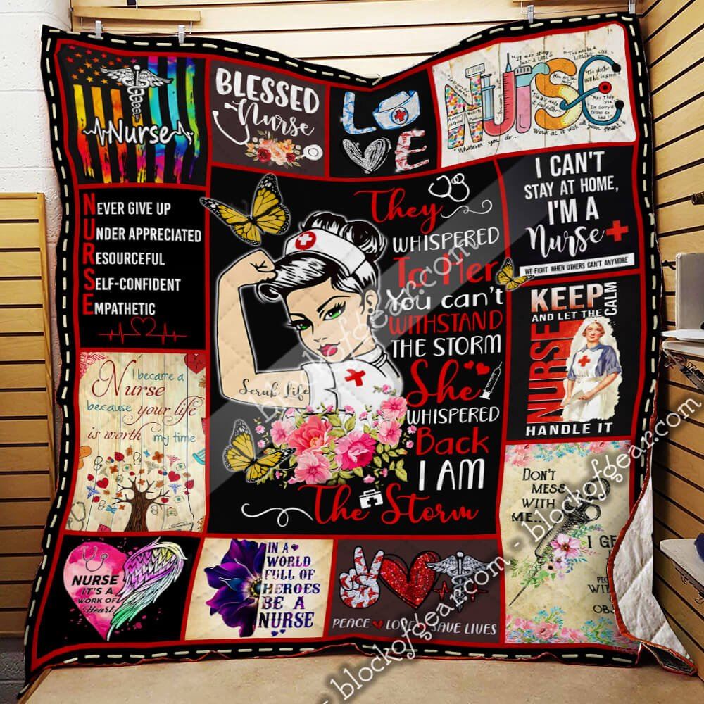 Nurse I Am The Storm Quilt Blanket--xg5y3