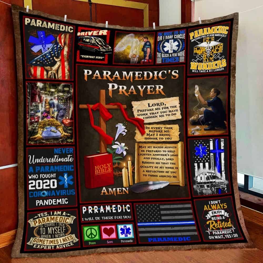 Paramedics Prayer Quilt Blanket