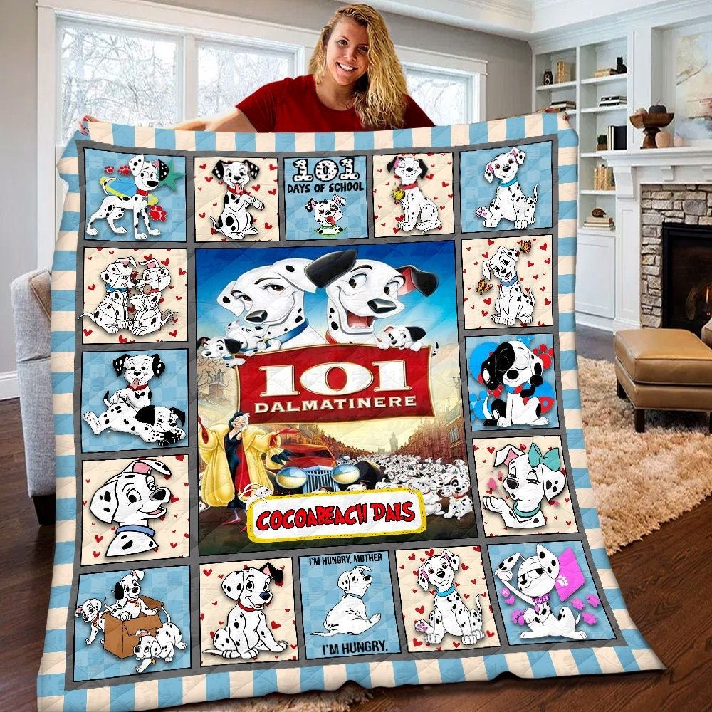 Personalized 101 Dalmatians Quilt 101 Dalmatians Fleece Blanket 101 Dalmatians Birthday Gifts 101 Dalmatians Christmas Gifts For Kids