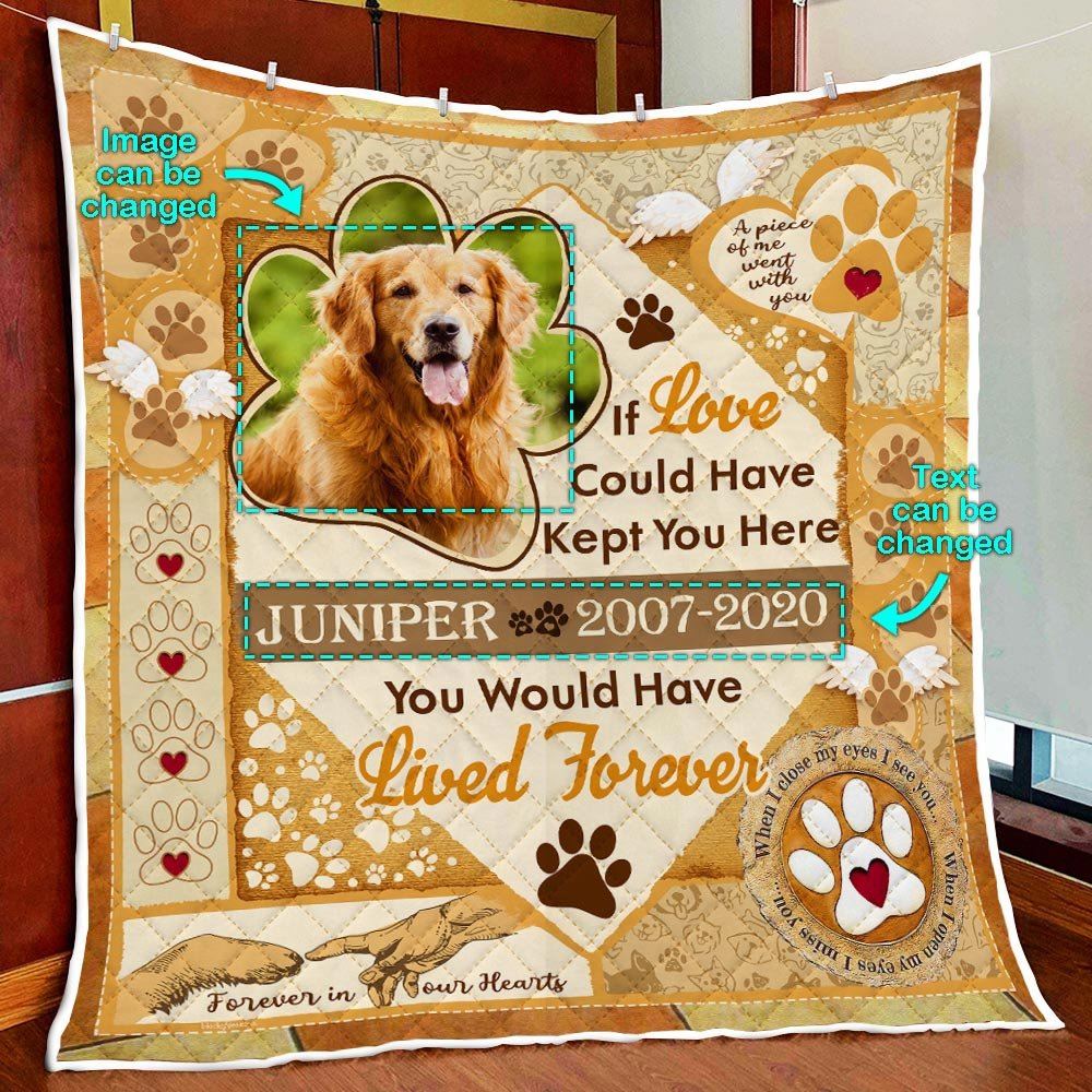 Personalized Always In Our Hearts Pet Lover Quilt Blanket