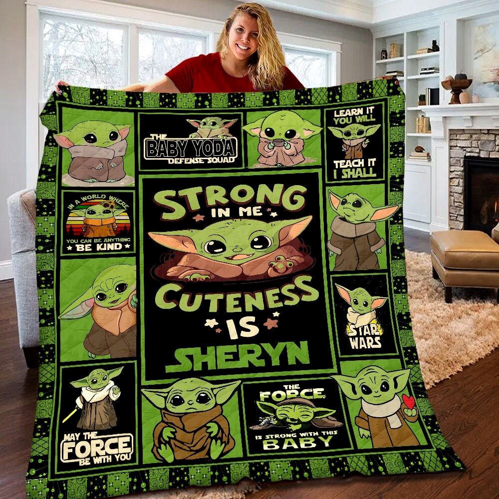 Personalized Baby Yoda Grogu Quilt Grogu Baby Yoda Fleece Blanket Star Wars Baby Yoda Birthday Gifts Baby Yoda Christmas Gift For Kids Xidjh