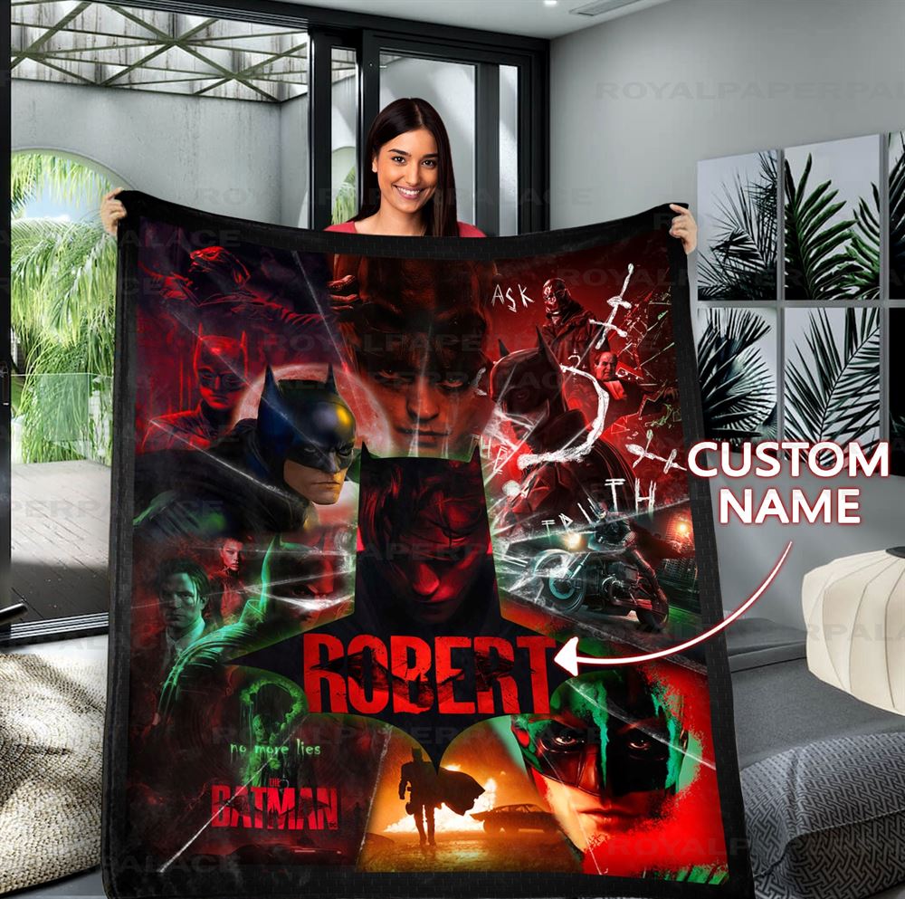 Personalized Batman 2022 Super Hero Quilt Blanket